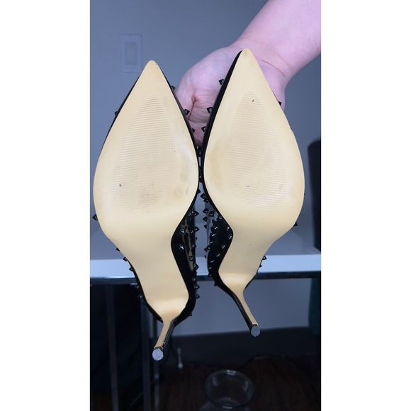 Black Spiked Pumps - Picture 6 of 7